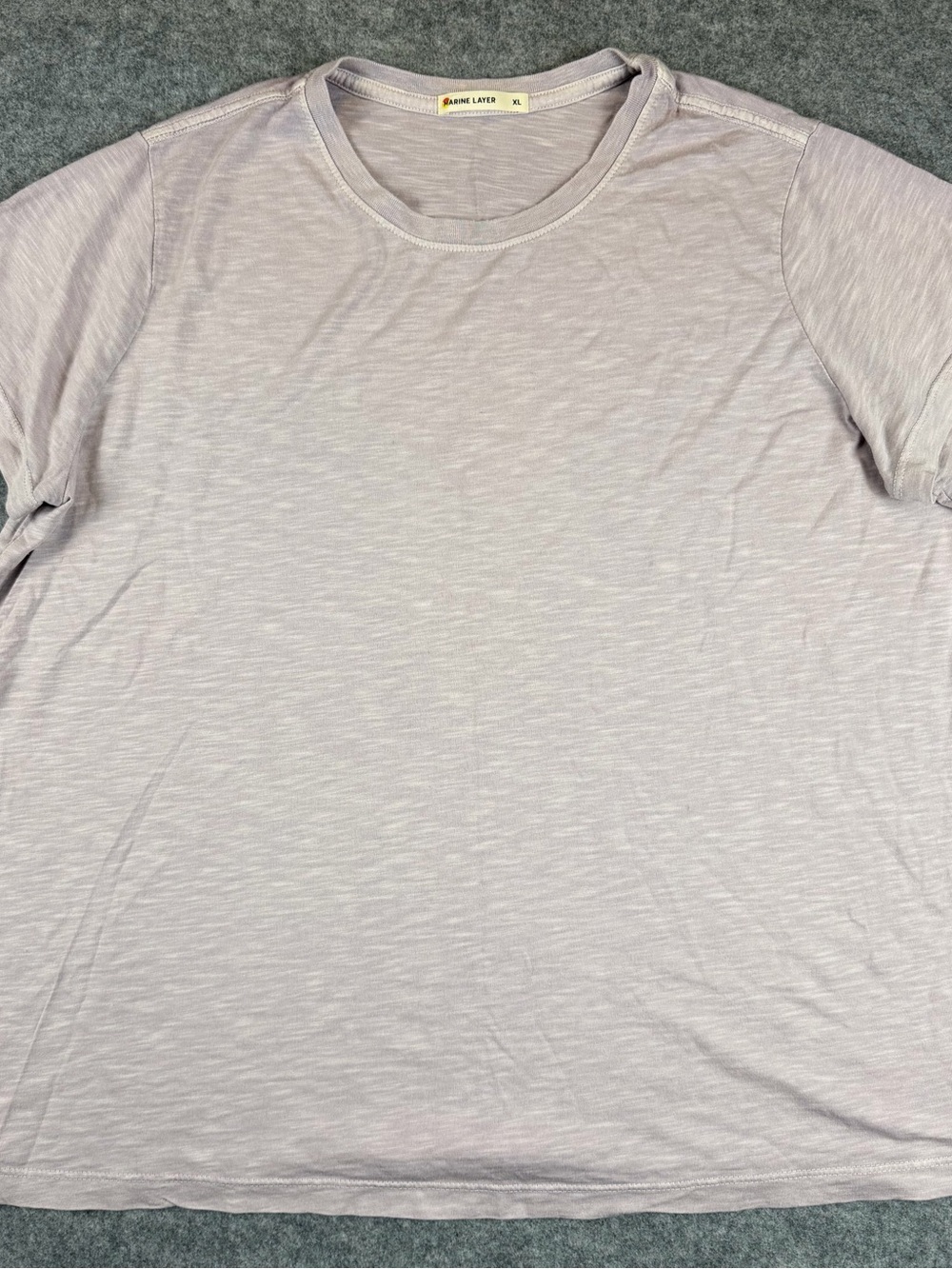 Marine Layer Slub Knit Crewneck T‑Shirt Women’s XL Mauve Lilac Soft Tee